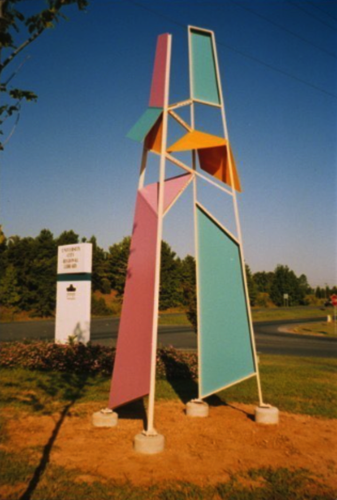Bridge To Knowledge
Steel, Paint
7&rsquo;6&rdquo;L. x 4&rsquo;4&rdquo;W. x 16&rsquo;H.
1995