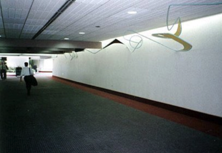 Inflection/Deflection
Steel, Paint
84&rsquo;7&rdquo;L.. x 9&rsquo;4&rdquo;W. x 3&rsquo;5&rdquo;H. (2 Segments)
1996
Collection of the Artist