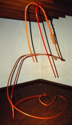 Big Twist
Steel, Plastic, Paint
6&rsquo;3&rdquo;L. x 4&rsquo;9 1/2&rdquo;W. x 8&rsquo;2&rdquo;H.
1992