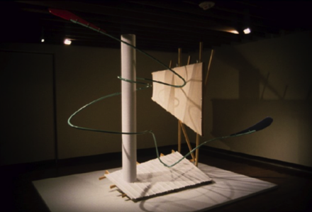 Touch & Go
Wood, Steel, Vinyl, Canvas, Cardboard, Hardware, Paint
10&rsquo;6&rdquo;L. x 5&rsquo;W. x 9&rsquo;H.
2002